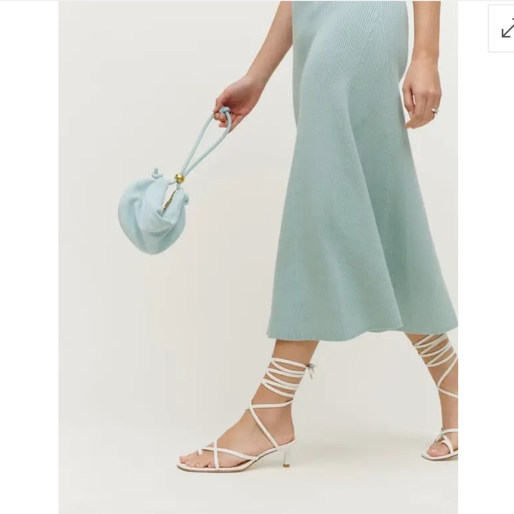 Reformation Royal Blue Sammie Lace Up Strappy Sandals - Picture 5 of 6
